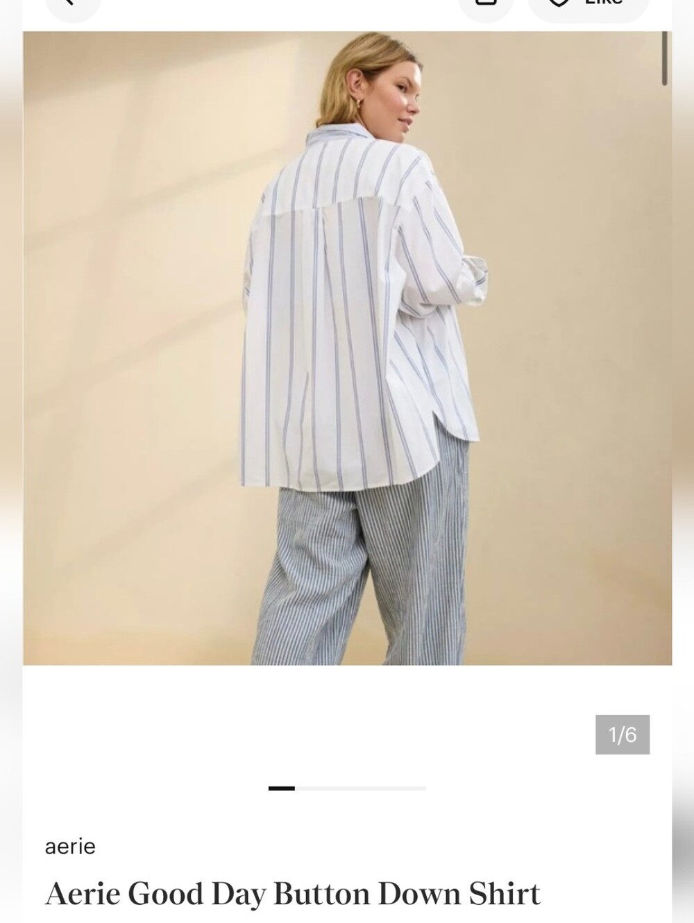 Aerie Good Day Oversized Button Down Shirt